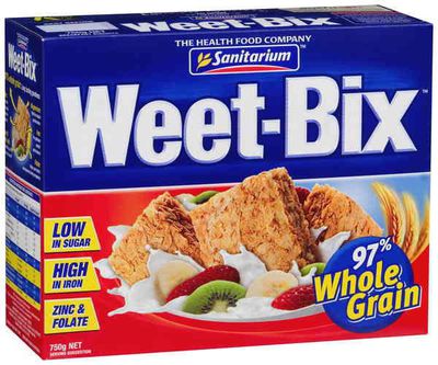 Weet-Bix - 3.3g sugars per 100g