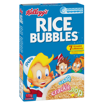 Kellogg's Rice Bubbles - 8.7g sugars per 100g
